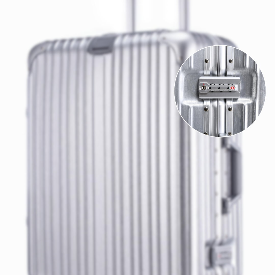 Hard Shell Suitcase | Silver Travel Bag | VOYLO SUITCASES