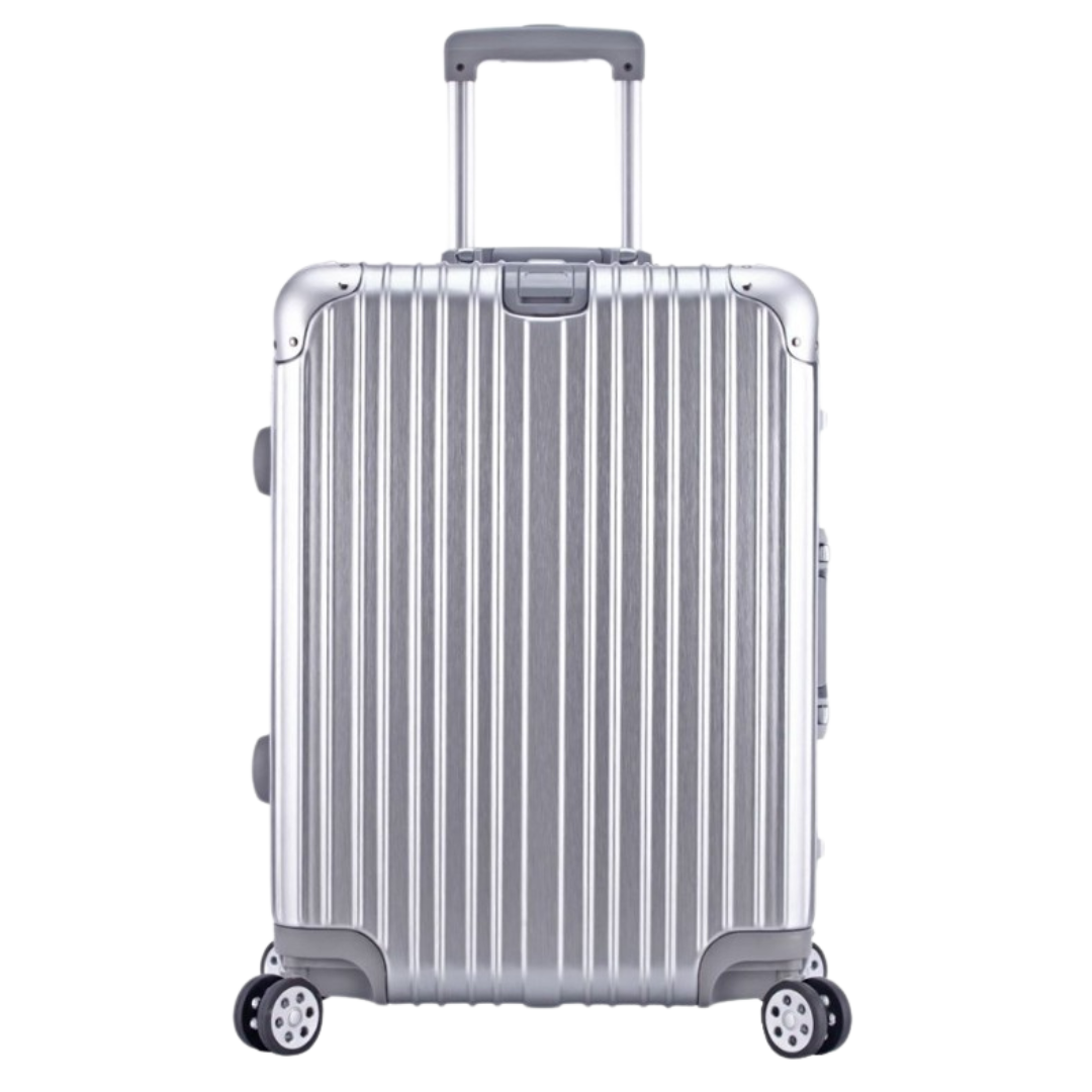 Hard Shell Suitcase | Silver Travel Bag | VOYLO SUITCASES